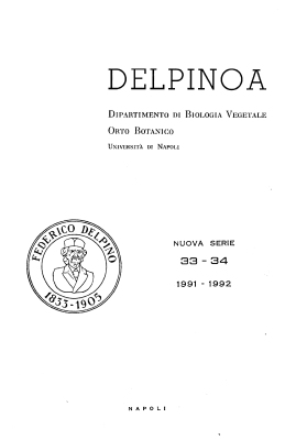 Delpinoa, n.s., 33-34. 1991-92 [1996]